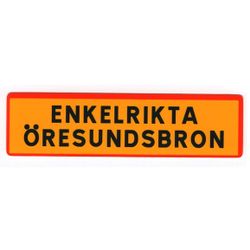 Enkelrikta Öresundsbron - Klistermärke