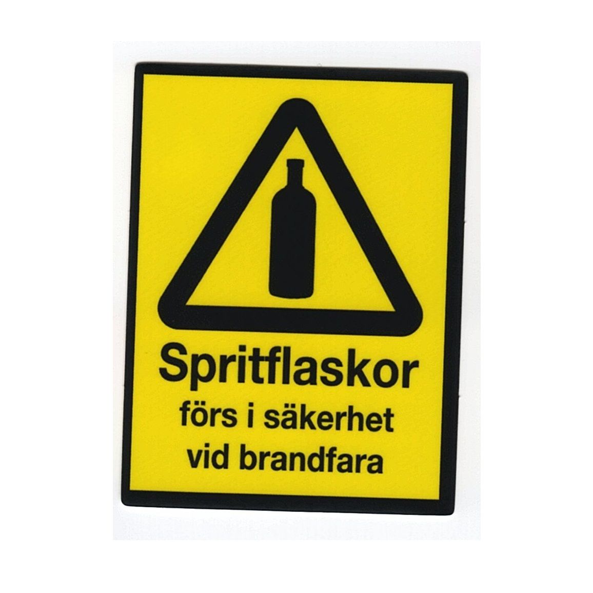 Spritflaskor till säkerhet - Klistermärke