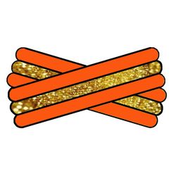 Spegatt (Orange - Metallic Gold - Orange)