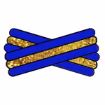 Spegatt (Royal Blue - Metallic Gold - Royal Blue)