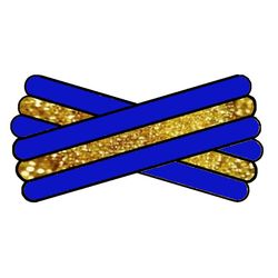 Spegatt (Royal Blue - Metallic Gold - Royal Blue)