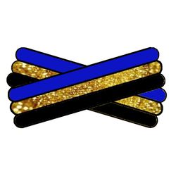 Spegatt (Royal Blue- Metallic Gold - Black)