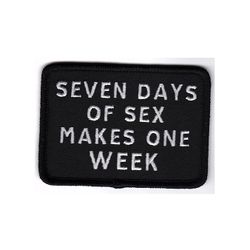 Seven days of sex makes one week