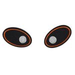 Broderade ovala ögon - 2-pack