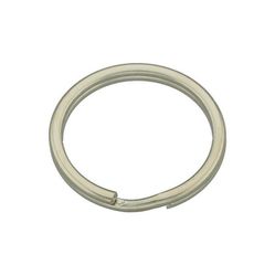 Nyckelring 25mm svart/silver (Flerpack)