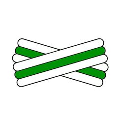 Spegatt (White - Kelly Green - White)