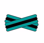 Spegatt (Teal - Black - Teal)