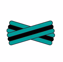 Spegatt (Teal - Black - Teal)