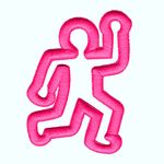 Outline/Kropp i Neontråd - Rosa