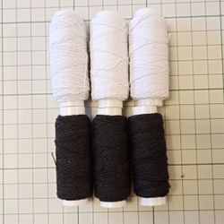 Elastisk sytråd Polyester 30m (svart/vit)