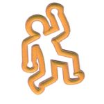 Kopia Outline/Kropp i Neontråd - Orange