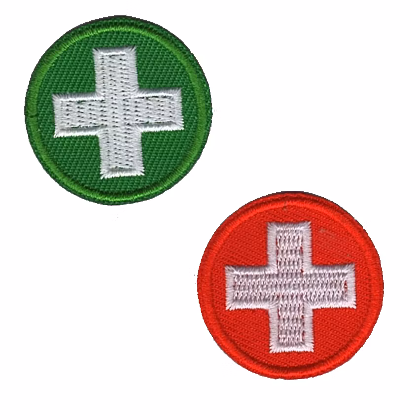 Sjukvård - Grön/Röd - Vitt kors - X-small- First aid