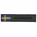 Eget namnband - Olivgrön - Med flagga
