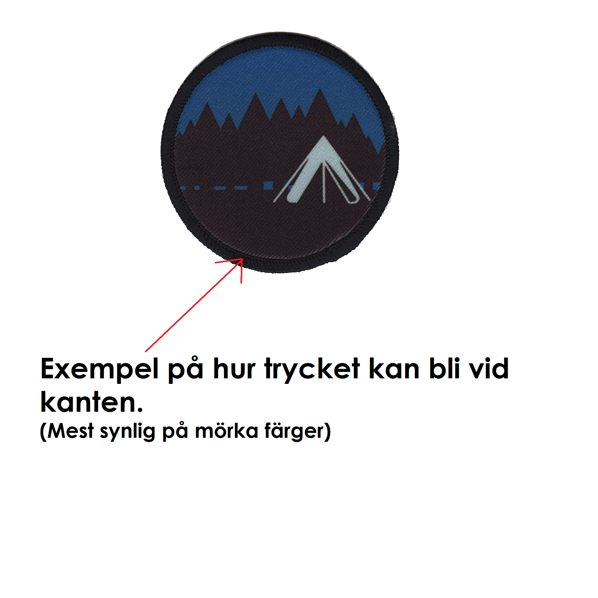 Eget tryckt märke - Cirkel