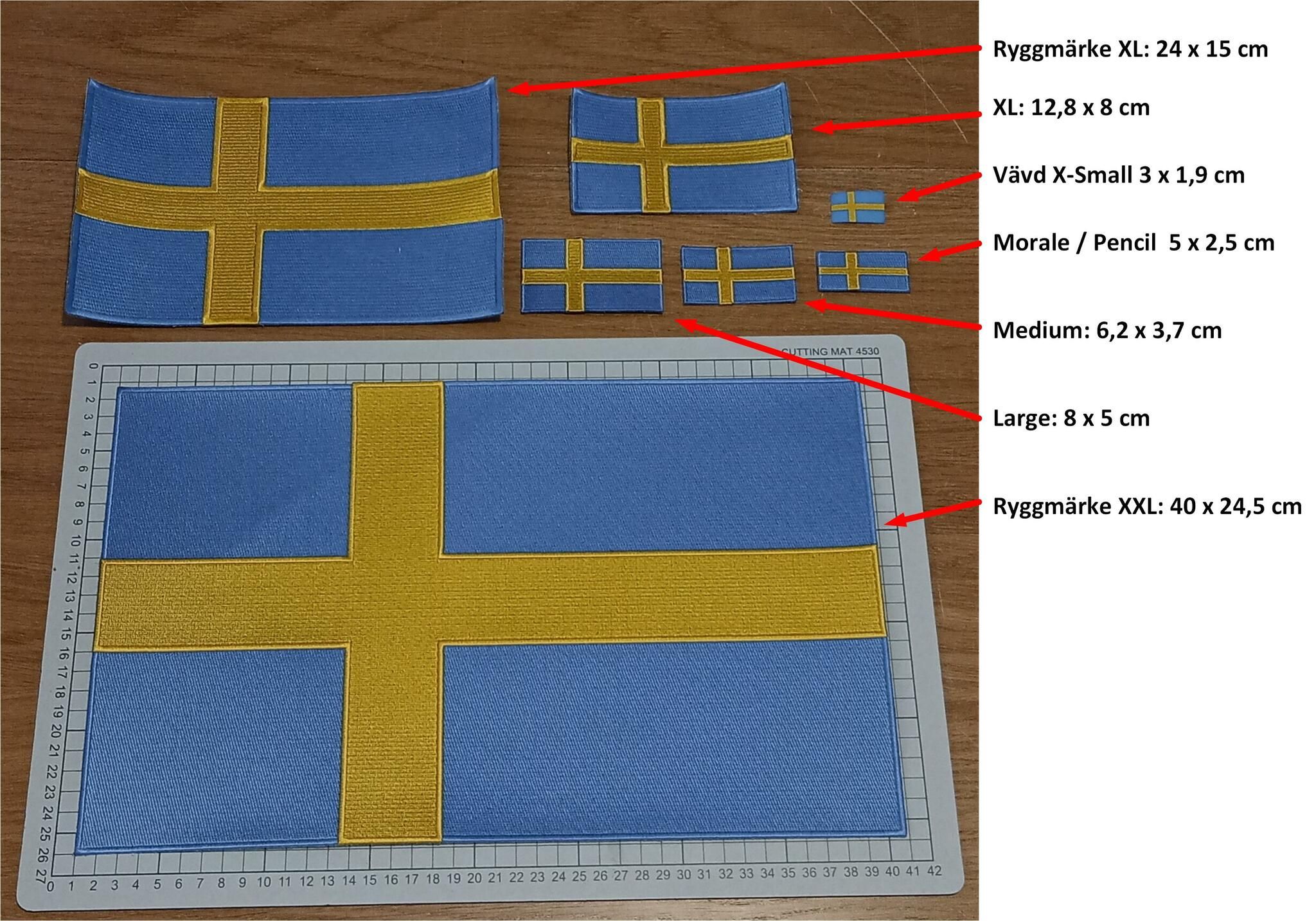 Flagga Sverige (flera storlekar)