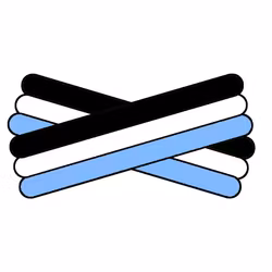 Spegatt (Black - White - Light Blue)