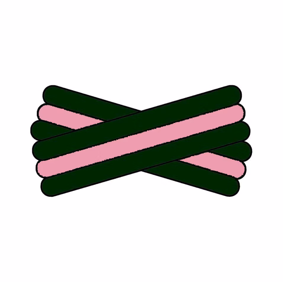 Spegatt (Forest Green - Pink - Forest Green)