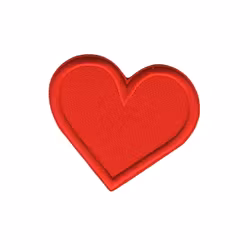 Hjärta - Broderad kant