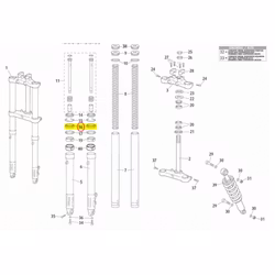 Packboxsats framgaffel 37x50x11 - Rieju