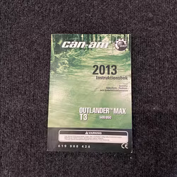 Instruktionsbok can-am OUTLANDER MAX T3 500/650 2013