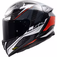 LS2 - Hjälm FF811 VECTOR II CARBON Savage Vit/Röd/Grå