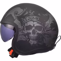 LS2 - Hjälm OF599 SPITFIRE II Willy Svart/Grå