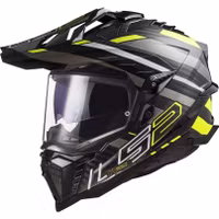 LS2 - Hjälm MX701 EXPLORER CARBON Edge Svart/Gul