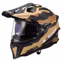 LS2 - Hjälm MX701 EXPLORER CARBON Trick Brun/Sand