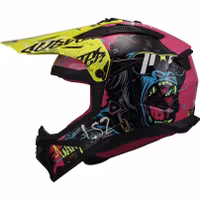 LS2 - Hjälm MX708 FAST II Gorilla Lila/Gul