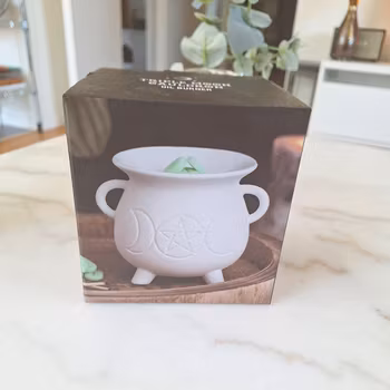 White triple moon vaxbrännare