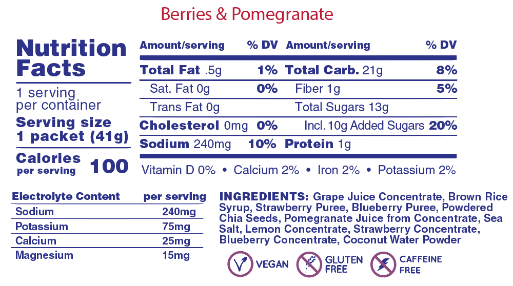 Huma - Huma Gel Plus Berries & Pomegranate, 41g
