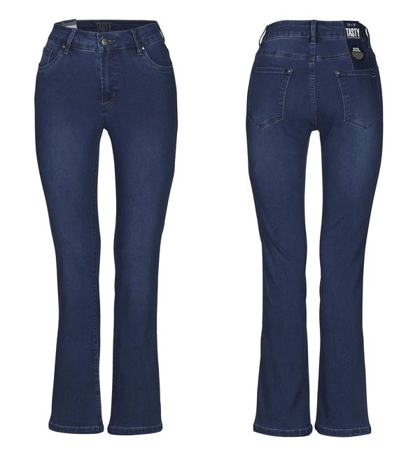Tasty jeans flare mörk denim