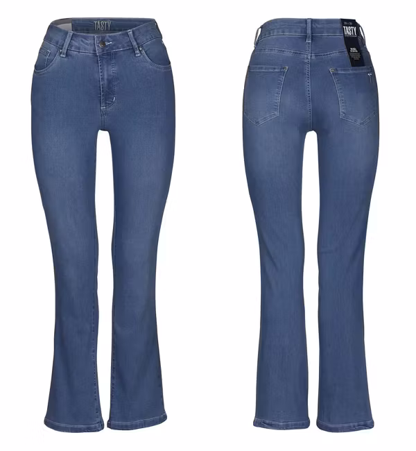 Tasty jeans flare ljus denim