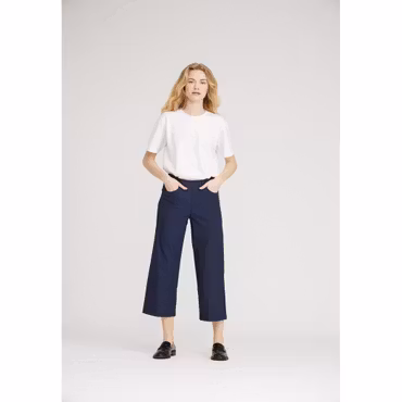 Donna loose cropped marinblå