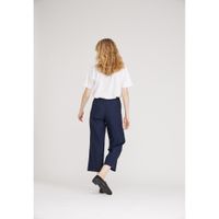 Donna loose cropped marinblå