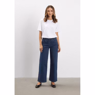 Donna loose dark blue denim