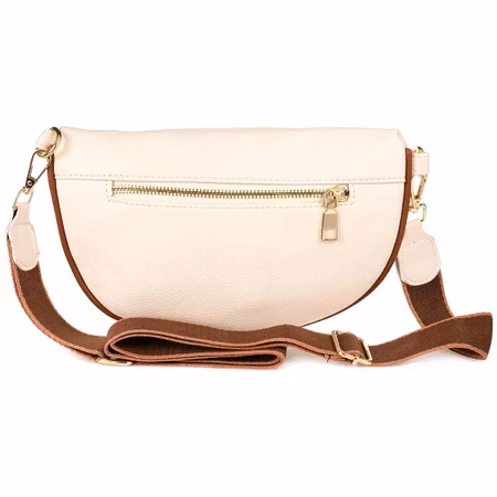 Versoli vit quiltad axelväska