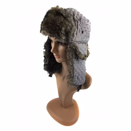 Öronlappsmössa, grå