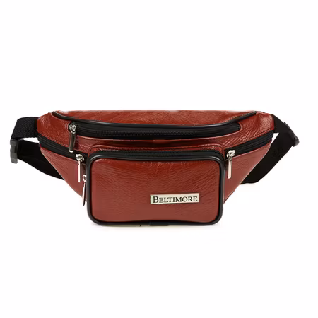 Burgundy Beltimore midjeväska i läder