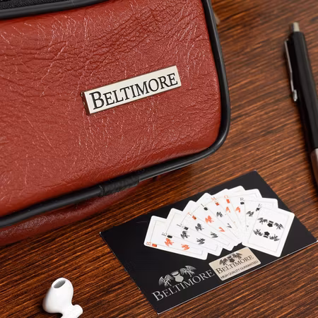 Burgundy Beltimore midjeväska i läder