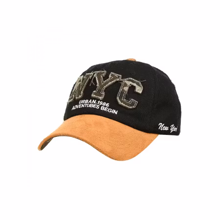 Svart basebollkeps i mocka, justerbar