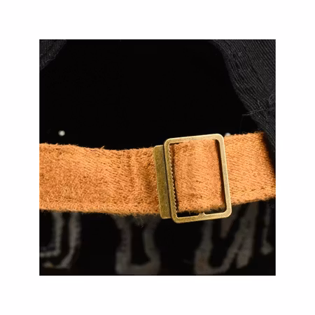 Svart basebollkeps i mocka, justerbar