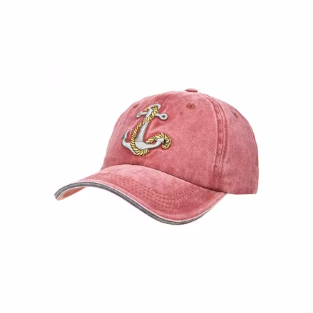 Röd Anchor Baseball Keps justerbar