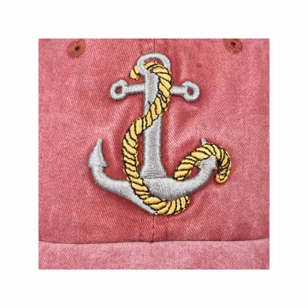 Röd Anchor Baseball Keps justerbar