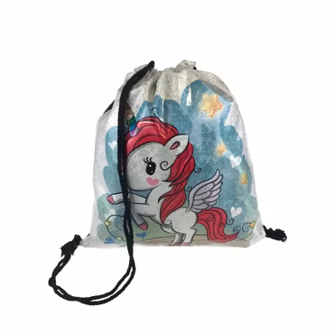 Gymnasitkpåse Unicorn / Enhörning mönster 3