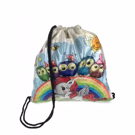 Gymnasitkpåse Unicorn / Enhörning mönster 6