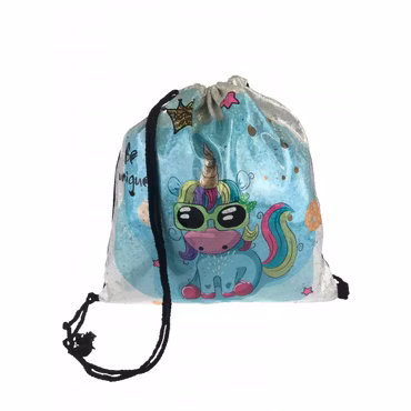 Gymnasitkpåse Unicorn / Enhörning mönster 7