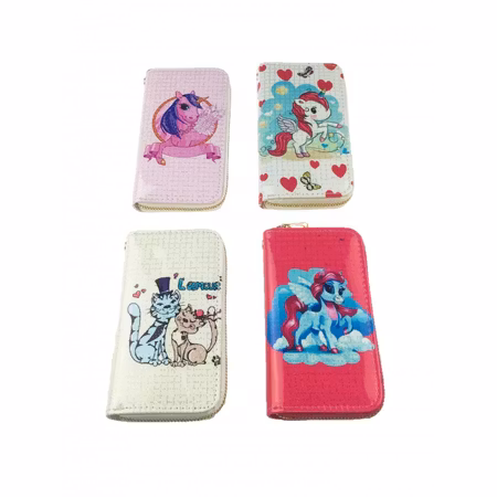 Plånbok i fint mönster "UNICORNS " Large