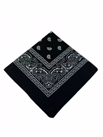 Bandana, svart Paisly
