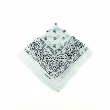 Bandana, vit Paisly